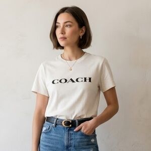 Coach Essential T-Shirt In Organic Cotton, NWT